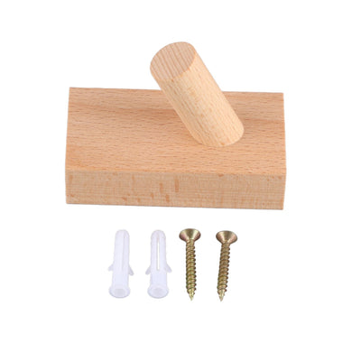 Wooden Wall Hook Vintage Single Hook Natural Wooden Coat Hook Wall Mounted Hook for Home