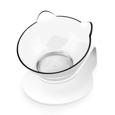 Cat Bowls Pet Feeding Bowl Cat Water Bowl Durable Fall Resistant 15 Degree Tilt Single Cat Food Bowl