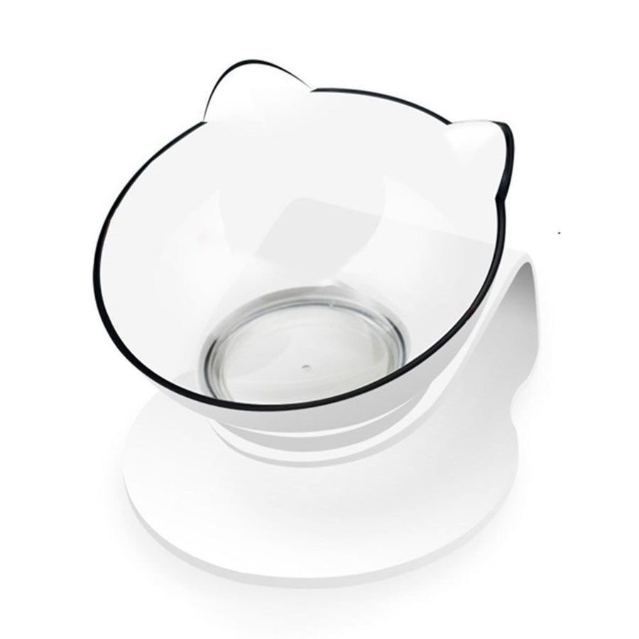 Cat Bowls Pet Feeding Bowl Cat Water Bowl Durable Fall Resistant 15 Degree Tilt Single Cat Food Bowl