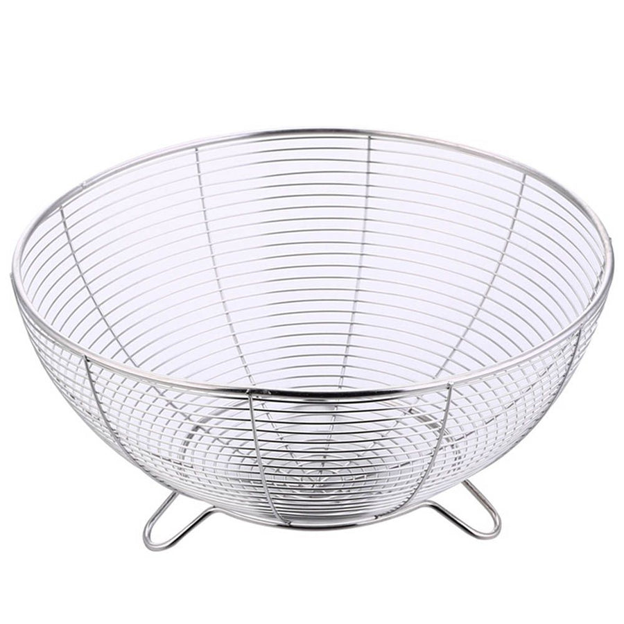 Stainless Steel Fruit Basket Kitchen Fruit Decorative Bowl Vegetable Drain Basket