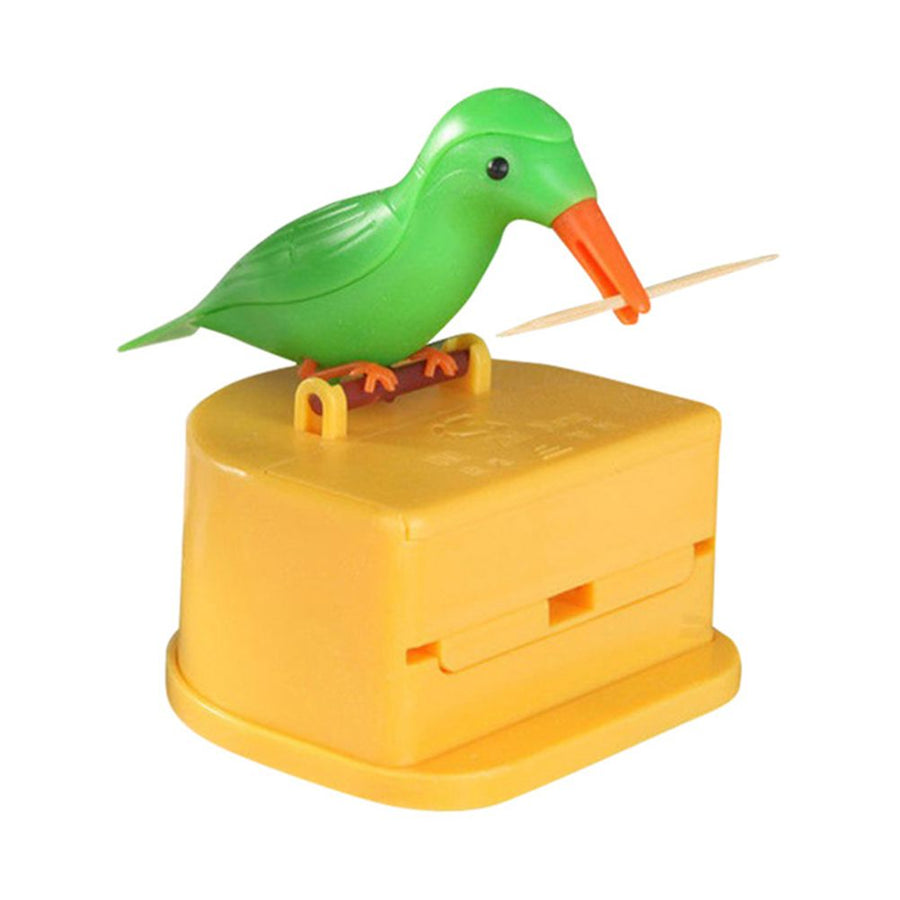 Cute Bird Toothpick Holder Dispenser Gag Gift Cleaning Toothpick Case