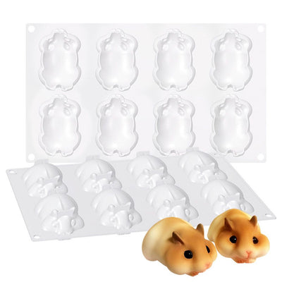 8 Cavity Rat Mold Silicone Mouse Mold Cute Baking Mold for Cake Jelly Chocolate
