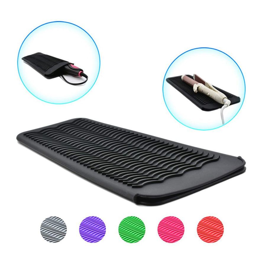 Silicone Heat Resistant Travel Mat Pouch for Curling Iron Hair Straightener Flat Iron and Hair Styling Tool