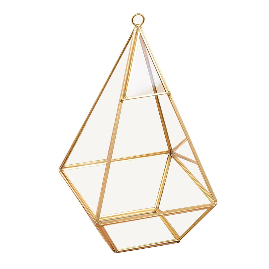 Geometric Transparent Glass Flower Room Glass Ring Box Wedding Ring Jewelry Box Home Decor