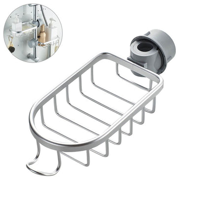 Kitchen Faucet Sponge Holder Stainless Steel Kitchen Sink Caddy Basket Organizer Bathroom Shower Faucet Storage Rack