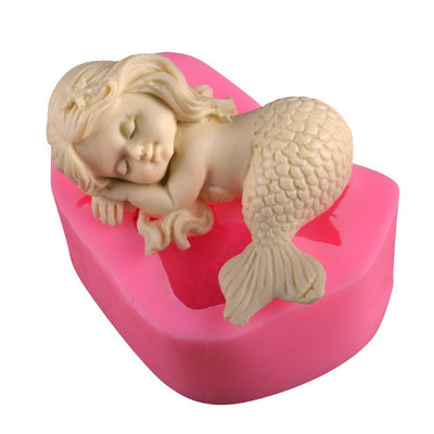 Mermaid Silicone Mold Simulation Mermaid Cake Mold Non Stick Mold