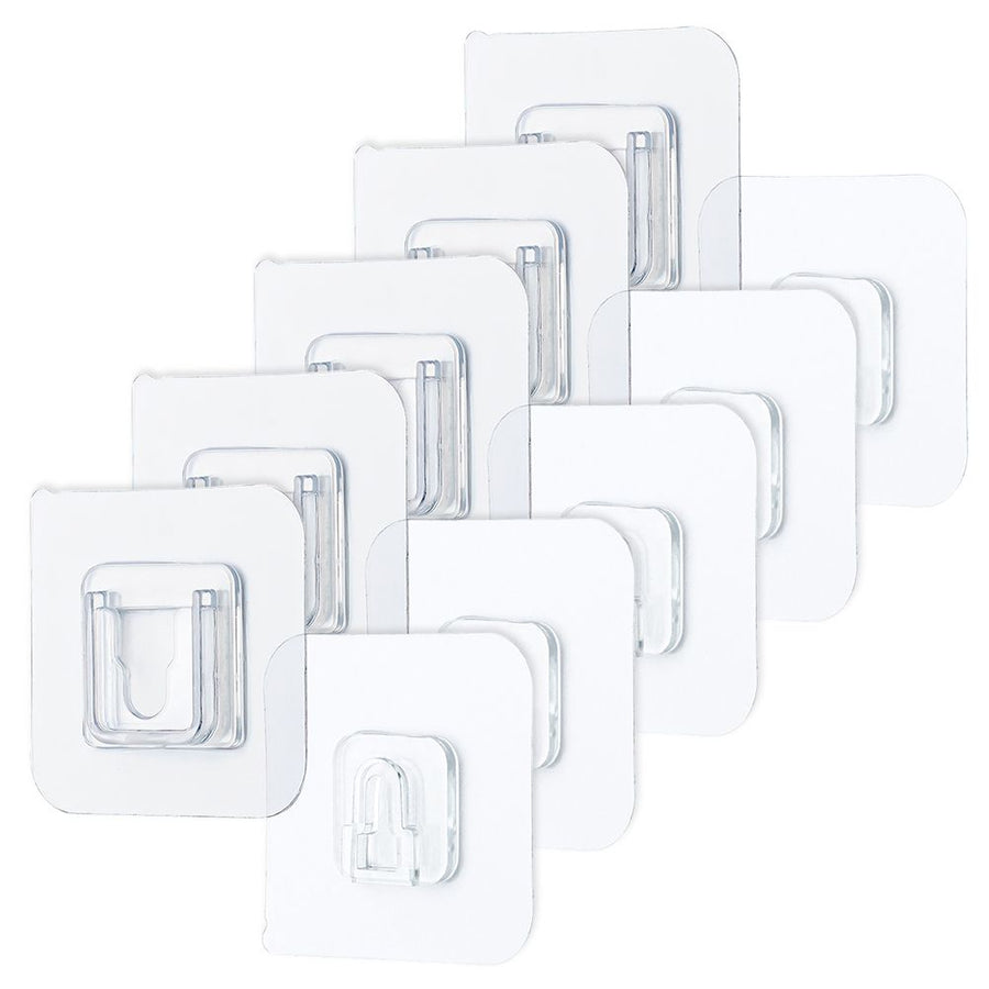 5 Pcs Wall Mounted Holder Strong Adhesive Hanger Punch Free Hanging Hook for Home Bathroom