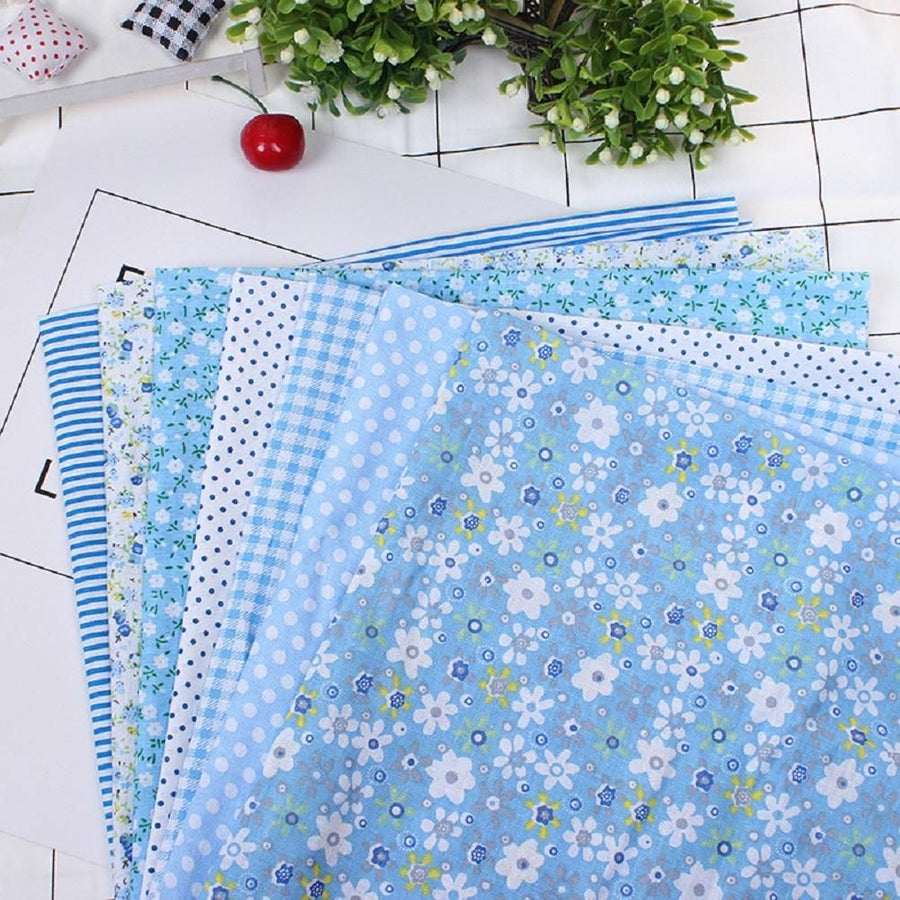 7Pcs Assorted Fat Quarter Bundle Quilt Quilting Cotton Fabric Sewing DIY Set