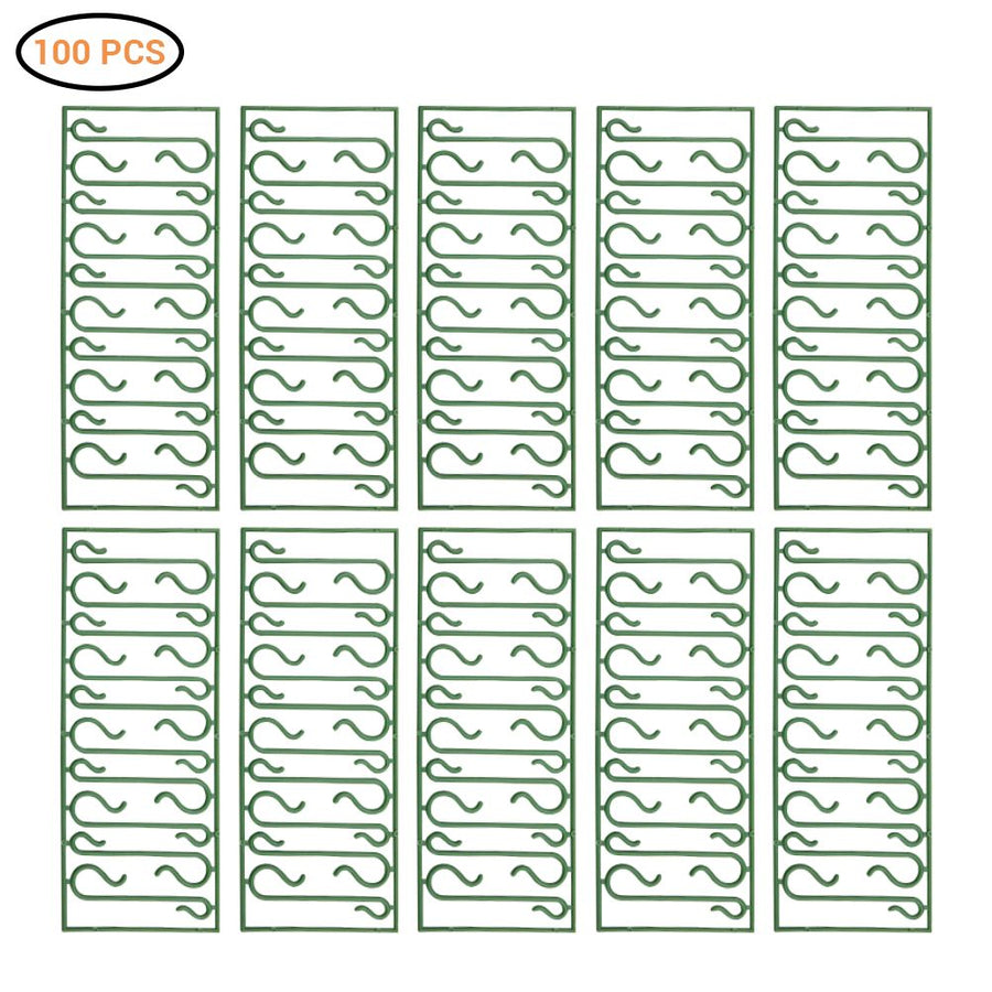 100Pcs Reusable Plastic Christmas Ornament Hooks Mini Hooks S Shaped Hangers for Xmas Home Decoration