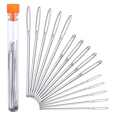 Large Eye Blunt Needles Steel Yarn Knitting Sewing Needles for Leather Projects Houseworking