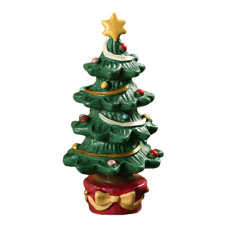 Fish Tank Aquarium Ornament Resin Christmas Tree Gift Box Ornament Christmas Landscaping Decor