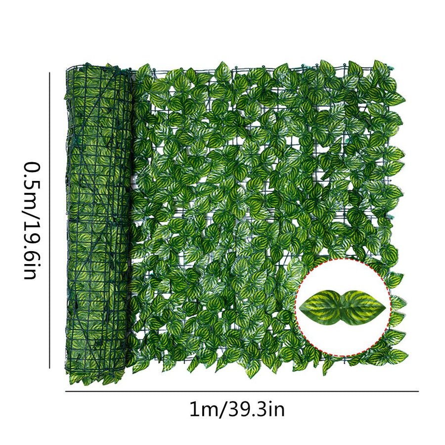 Artificial Leaf Screening Roll UV Fade Protected Hedging Wall Landscaping Garden Fence Balcony Screen for Indoor Outdoor Decor