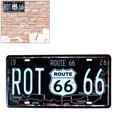 Route 66 USA R66 License Plate American Metal Sign Vintage Plaque Auto License Plate Garage Home Wall Decor