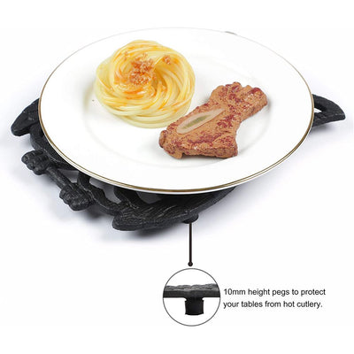 Vintage Cast Iron Decorative Trivet Mat Heavy Duty Hot Pot Holder Pads Insulation Placemat