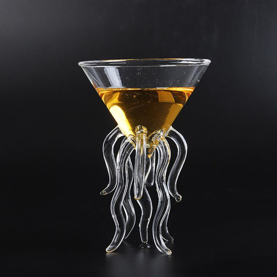 Octopus Cocktail Glass Transparent Octopus Shaped Glass Cup Jellyfish Cup