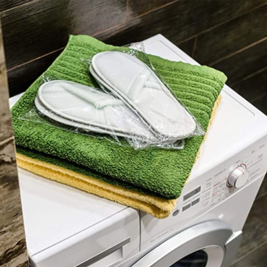 12 Pairs Disposable Spa Slippers for Men Women Non Slip Closed Toe Spa Slippers for Hotel Home Travel