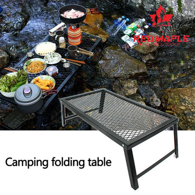 Folding Campfire Grill Heavy Duty Steel Grate Portable Over Fire Camping Grill for Outdoor Open Flame Cooking