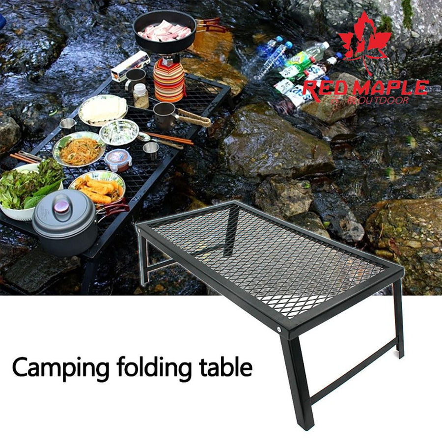Folding Campfire Grill Heavy Duty Steel Grate Portable Over Fire Camping Grill for Outdoor Open Flame Cooking