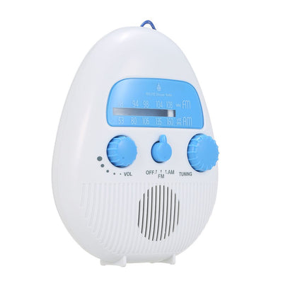 Mini Shower Radio Waterproof Bath Radio Battery Powered FM/AM Radio