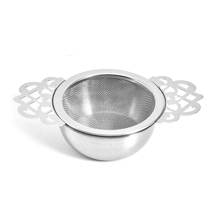 Tea Strainers with Drip Bowl Stainless Steel Tea Infuser Set Tea Filter with Double Wing Handles