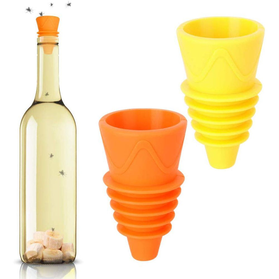 2pcs Reusable Silicone Fruit Fly Traps for Kitchens Fly Traps Outdoor Indoor House Fly Traps