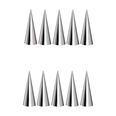 10PCS Stainless Steel Cream Horn Molds Baking Cones Cream Horn Forms Ice Cream Mold Standing Cone Shape