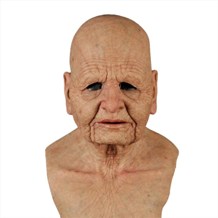 Halloween Latex Face Cover Novelty Old Man Horror Heagear for Masquerade Party
