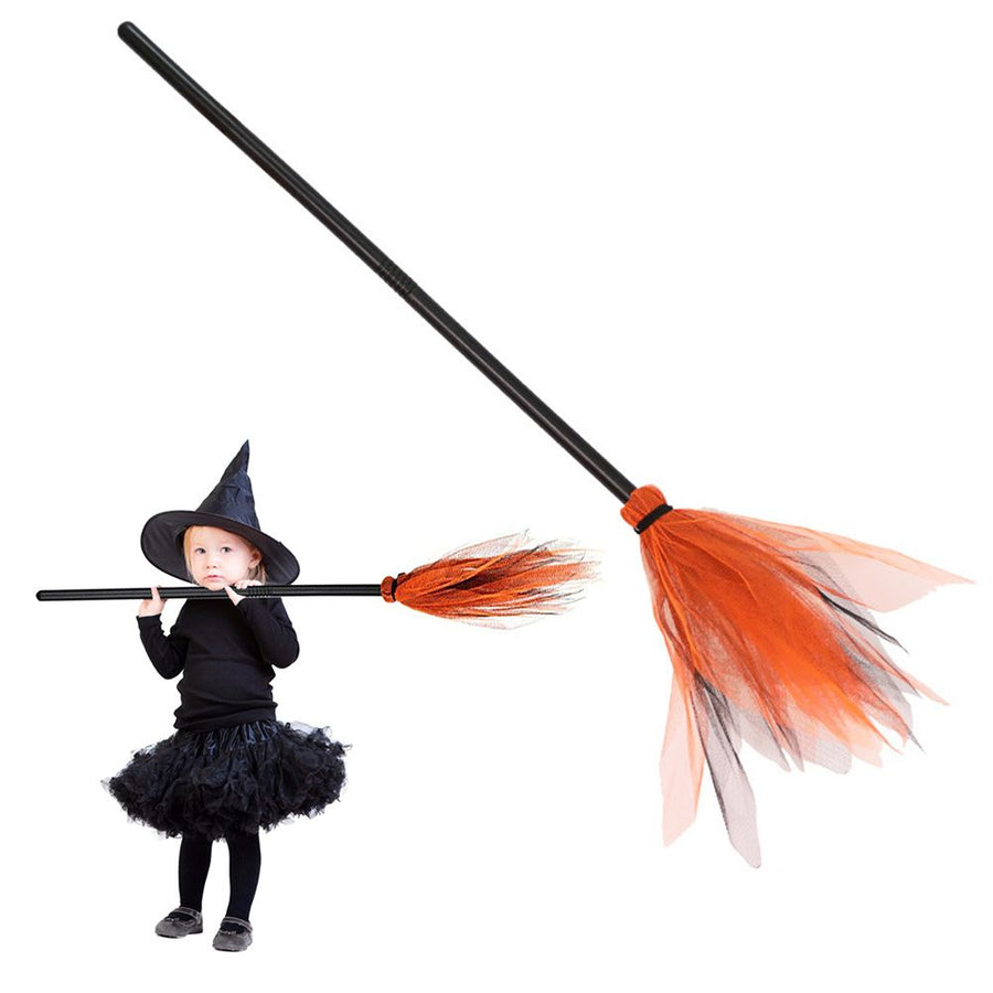 Halloween Witch Broom Plastic Broom Props for Costume Party Halloween Decoration