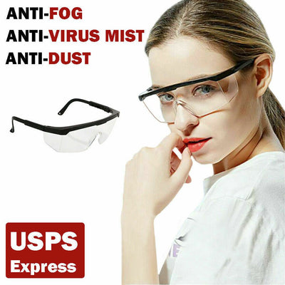 Protective Safety Glasses Clear Anti Saliva Eye Protection Googles for Chemical and Workplace Safety Goggles