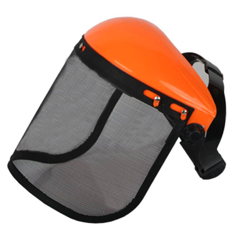Safety Helmet Hat with Full Face Mesh Visor for Logging Brushcutter Forestry Protection Mesh Mower Helmet