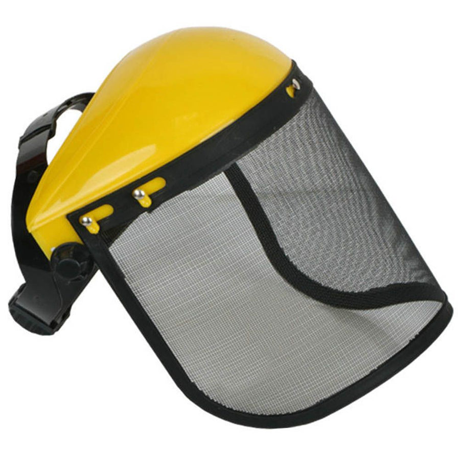 Safety Helmet Hat with Full Face Mesh Visor for Logging Brushcutter Forestry Protection Mesh Mower Helmet