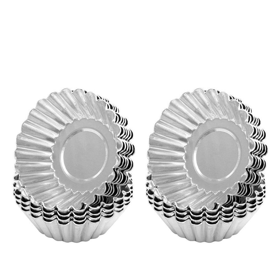 20Pcs Egg Tart Molds Mini Aluminum Cake Muffin Moulds Tins Pans Non Stick Cupcake Cake Moulds Kitchen Reusable Baking Tools