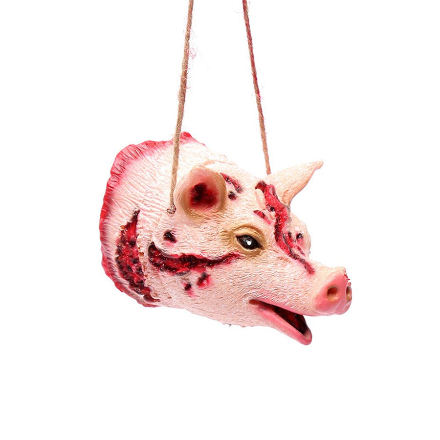 Halloween Hanging Tattered Pig Mouse Spider Bat Prank Props Halloween Party Favors Supplies Haunted House Decorations