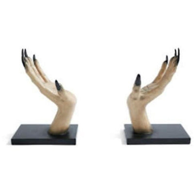 Halloween Horror Witch Hand Book Stand Resin Witch Hand Ornament Halloween Home Bar Decor Holiday Decorations
