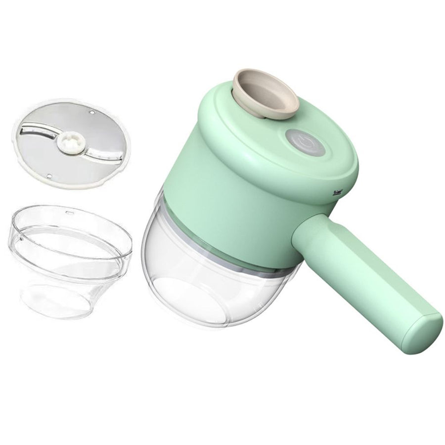2 in 1 Handheld Electric Garlic Grinder Vegetable Cutter Portable Food Processor for Garlic Pepper Chili Onion Celery Ginger Meat