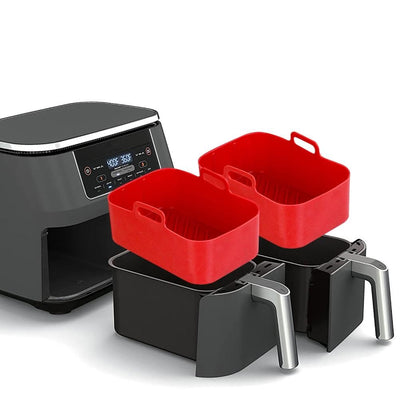 2pcs Air Fryer Silicone Pot Compatible for DZ201 Foodi 8QT Reusable Silicone Air Fryer Liner Air Fryer Accessories