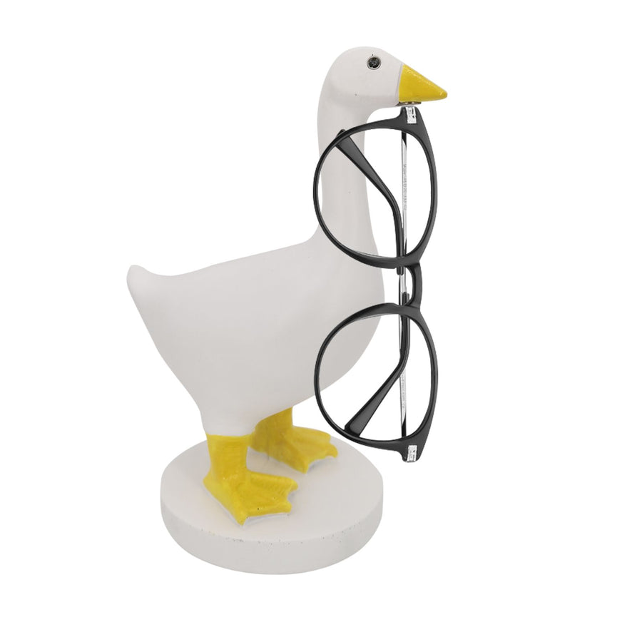 Magnetic Goose Key Holder Statue Cute Resin Key Holder Ornament with Base Home Decor