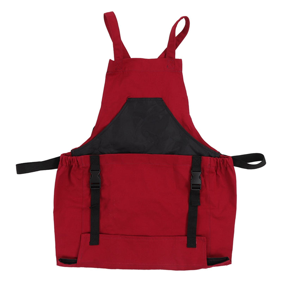 Gardening Apron Dark Red 210D PVC Waterproof Fabric Regulable Straps Lightweight Durable Outdoor Apron