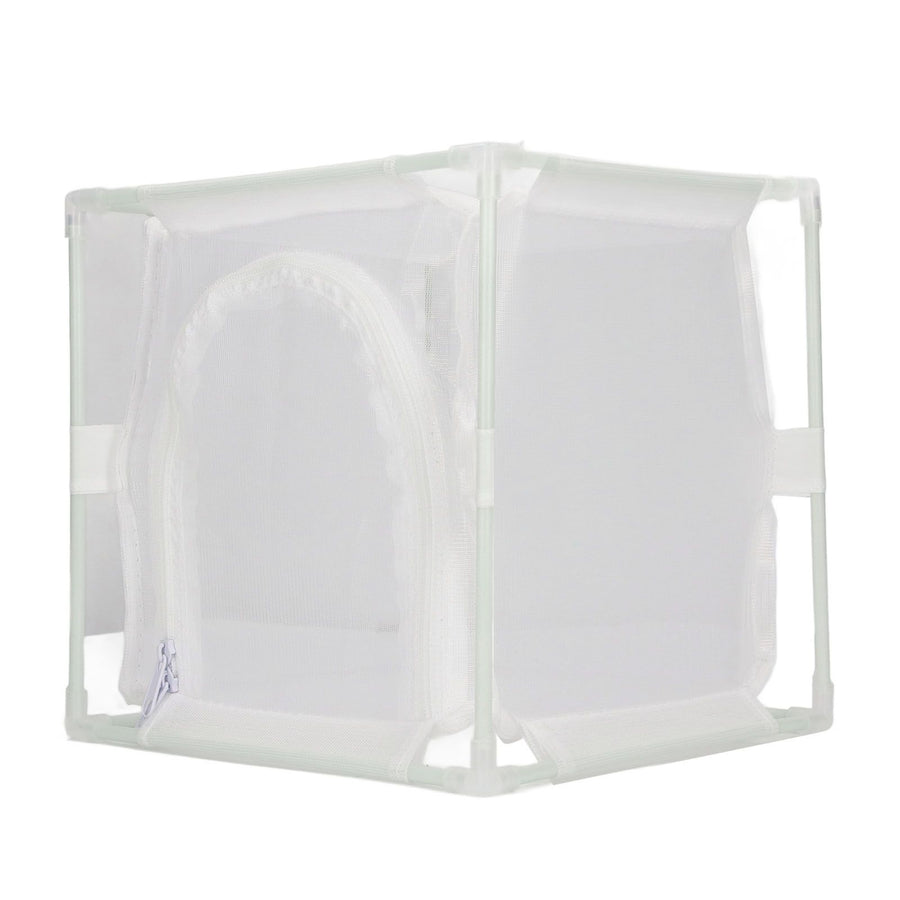 Insect Observation Cage PVC Mesh White Reusable Butterfly Habitat Breeding Incubator Box Reversed U Shaped
