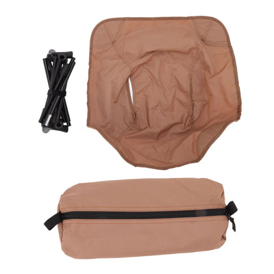 Outdoor Portable Folding Moon Chair Lightweight Leisure Camping Children Chair for Beach Fishing Sketch Sand Color
