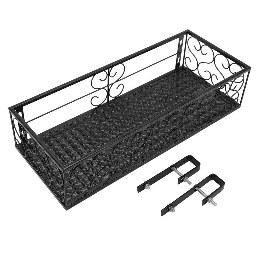 Balcony Flower Rack Hanging Flower Pot Hanger Hanging Wrought Iron Fence Indoor Windowsill Succulent Shelf Suitable for 2.5cm Railings