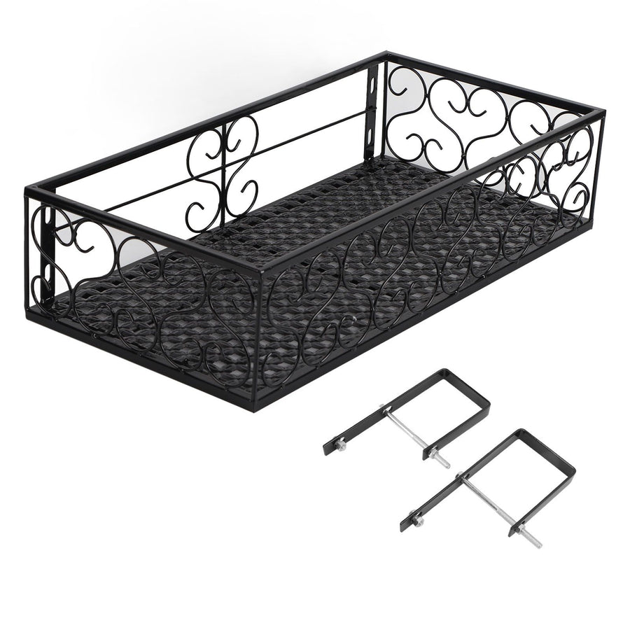 Balcony Flower Rack Hanging Flower Pot Hanger Hanging Wrought Iron Fence Indoor Windowsill Succulent Shelf Suitable for 6.5cm Railings