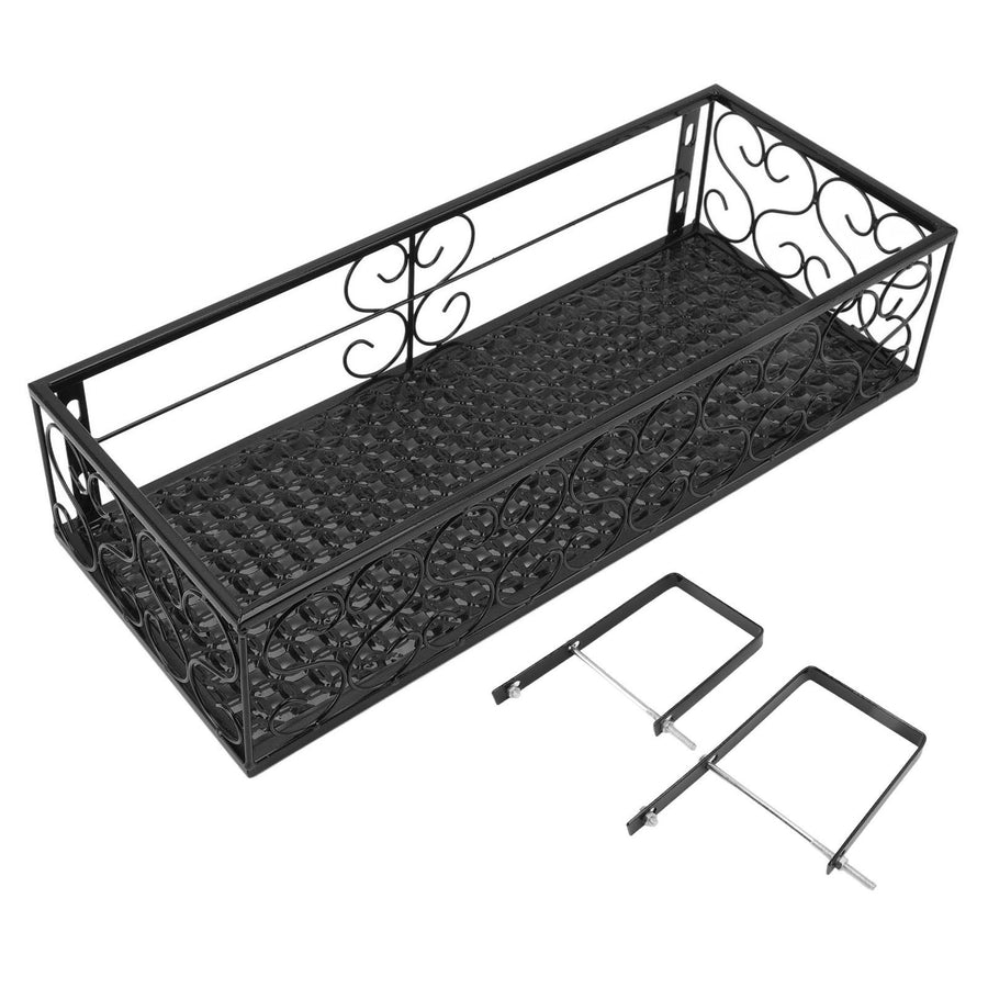 Balcony Flower Rack Hanging Flower Pot Hanger Hanging Wrought Iron Fence Indoor Windowsill Succulent Shelf Suitable for 10.5cm Railings