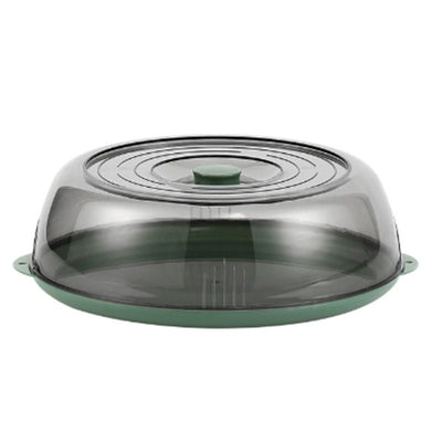 Dish Cover PET Heat Insulation Storage Transparent Dustproof for Home Picnic Cooking Green