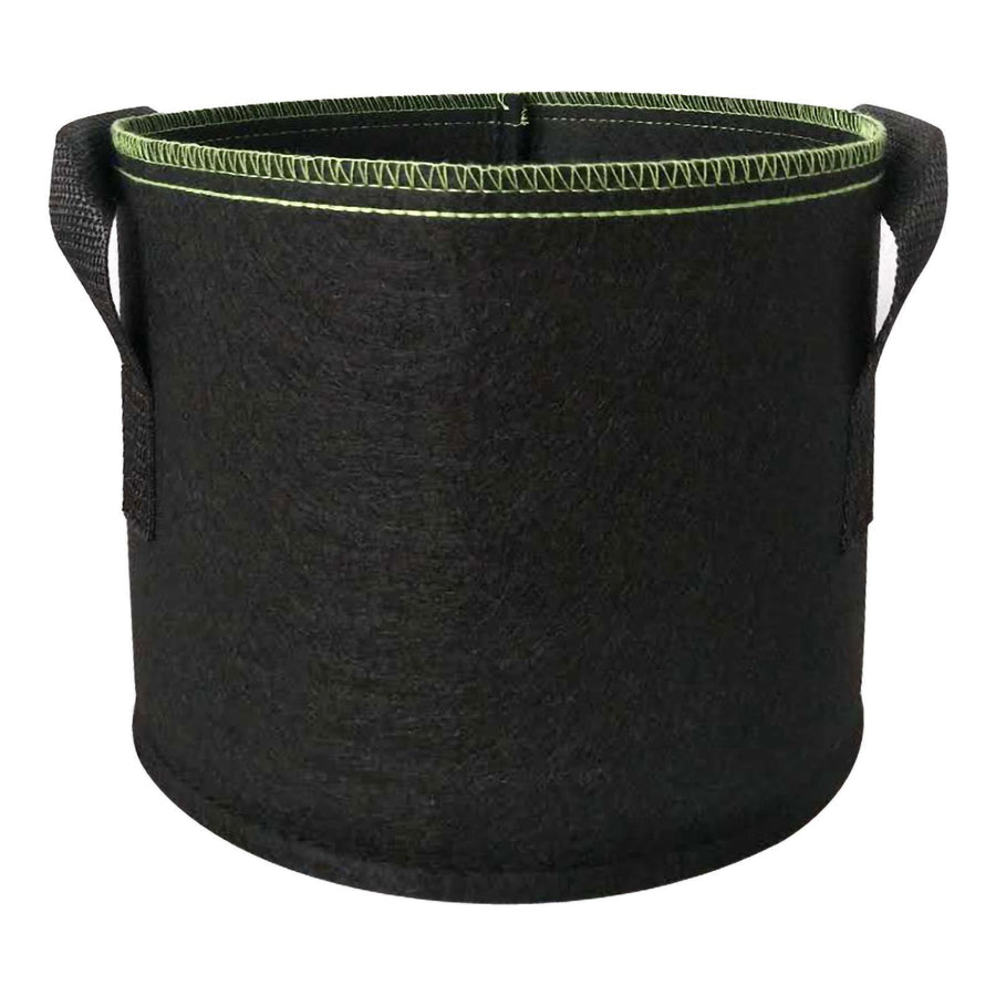 Thickening Grow Bag Non Woven Fabric Pot Vegetable Flower Medicinal Herbs Planting Bag Black with Green Edge 10 Gallon 40x30 5Pcs