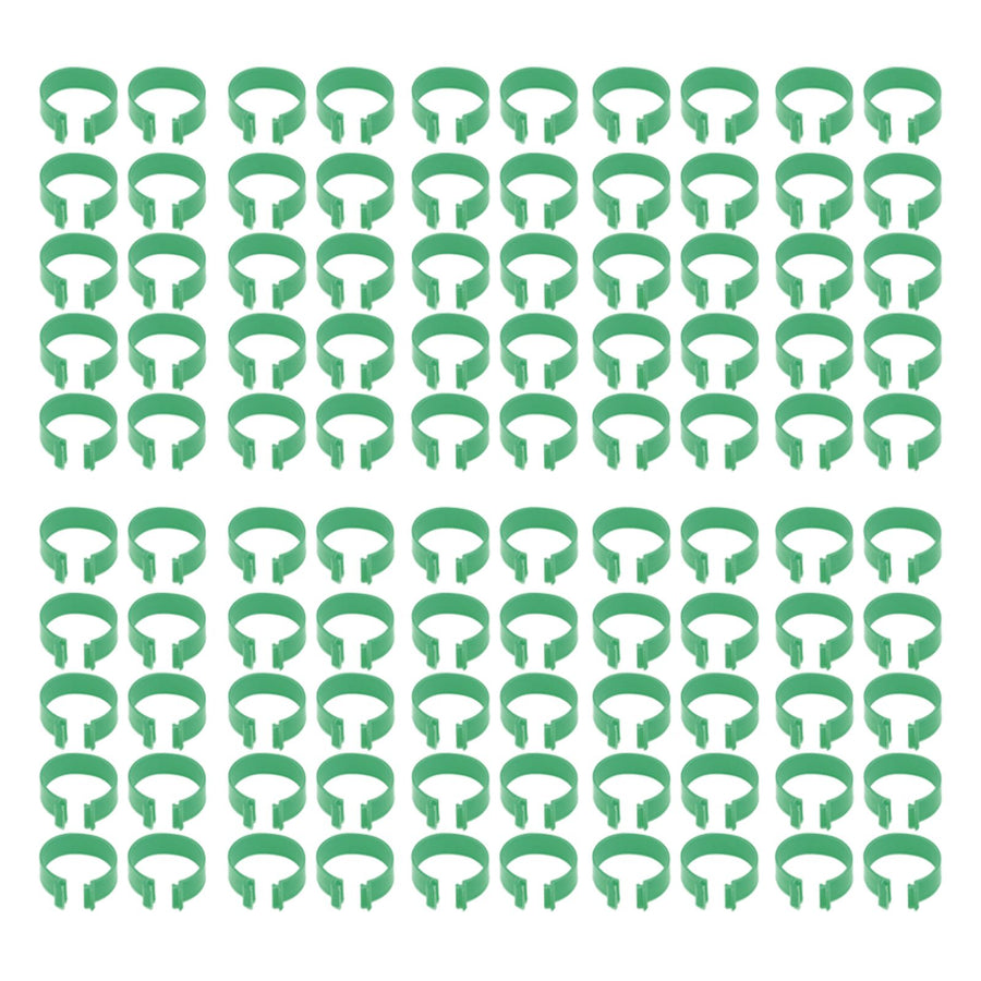 100 Pcs Poultry Feet Ring Open Type Buckle Breeding Chicken Duck Goose Foot Ring Chicken Accessory Green 20mm
