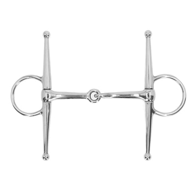 Full Cheek Horse Snaffle Bit Stainless Steel Ring Farm Jointed Bit for 125mm Horse Mouth