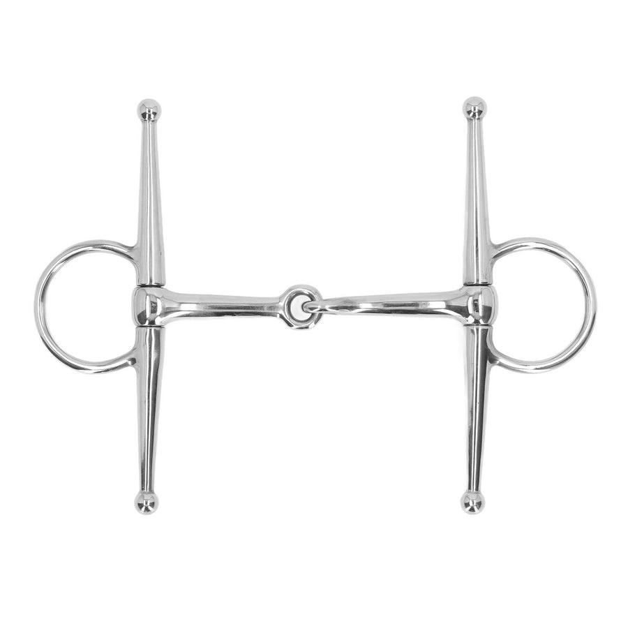 Full Cheek Horse Snaffle Bit Stainless Steel Ring Farm Jointed Bit for 125mm Horse Mouth