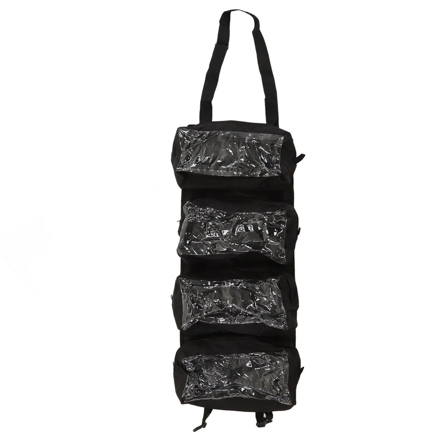 Roll Up Tool Bag 600D Oxford Cloth Detachable Storage Shoulder Bag for Hardware Electrician Tool Black