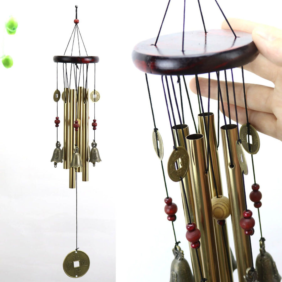 Metal Wooden Bell Wind Chimes Wall Hanging Home Decorative Pendants for Door Balcony G 19